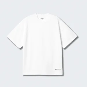 Carhartt Wip S/S Link Script T-Shirt Organic Cotton White / Black