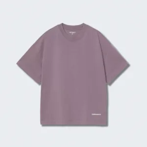 Carhartt Wip S/S Link Script T-Shirt Organic Cotton Phlox / White