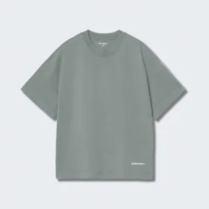 Carhartt Wip S/S Link Script T-Shirt Organic Cotton Velvet Green / White