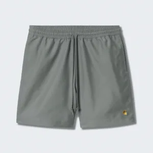 Carhartt Wip Chase Swim Trunks Polyester Velvet Green / Gold