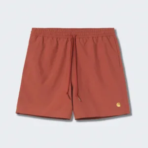 Carhartt Wip Chase Swim Trunks Polyester Oxide Red / Gold