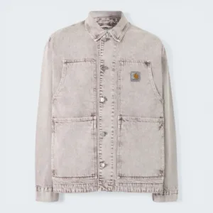 Carhartt OG Double Front Jacket 'Smithfield' Color Denim Shale, chalk wash