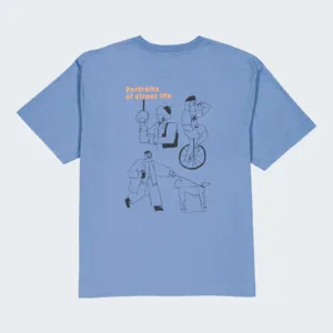Olow Azure Blue Loosefitting People T-Shirt