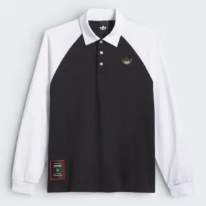 Adidas Tyshawn Rugby Polo Black White