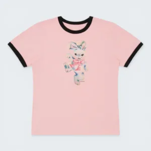 Rassvet Bunny Ringer T-Shirt Pink