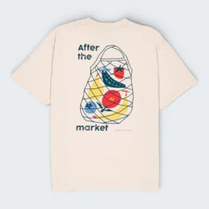 Olow Cream Loosefitting Meshbag T-Shirt