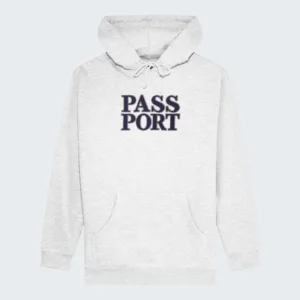 Pass-Port Official Stacked Appli Hoodie  White