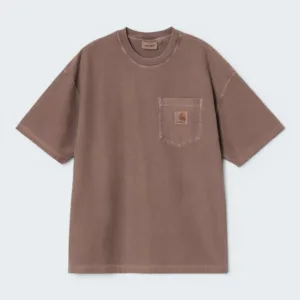 Carhartt Wip S/S Loose Pocket T-Shirt Organic Cotton Single Jersey Tobacco, garment dyed