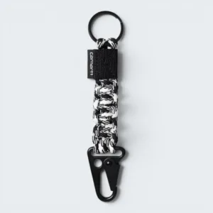 Carhartt Wip Rope Keyholder Recycled Polyester Knit Wax Black