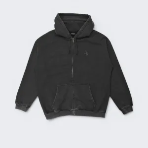 Pass-Port Solid Workers Zip Hood Black