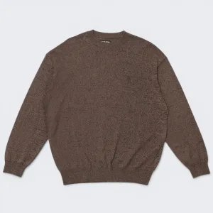 Pass-Port Solid Heather Knit Sweater Brown