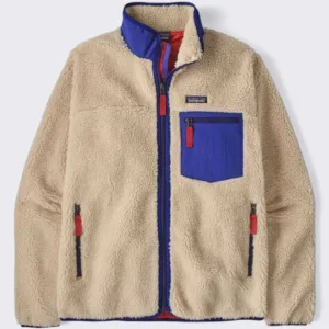 Patagonia Classic Retro-X  Fleece Jacket dark Natural Cobalt Blue