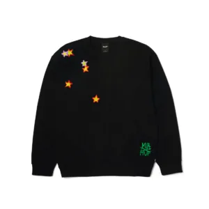 HUF Mia Star Cat Crew Black
