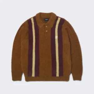 HUF Milton Mohair Polo Sweater Brown